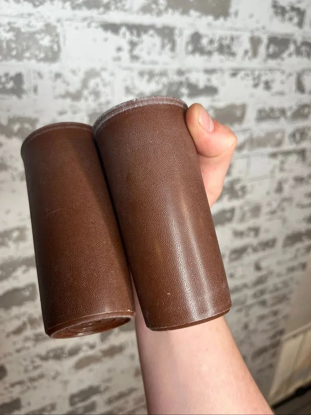 Tupperware | brown salt and pepper shaker set